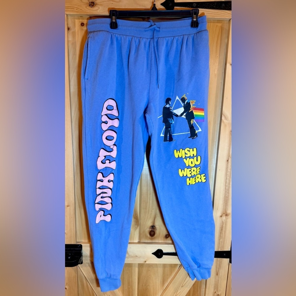Pink‎ Floyd Men’s Size L Lt. Blue Sweatpants w/ pockets